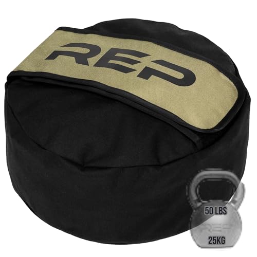 REP Fitness Stone Sandbag Trainer | Strongman Workout Equipment | Heavy Duty Strength Gear | Round Weighted Bag | Home Gym Accessories | Functional Fitness Tool | Unfilled Weight Sack - size: 50lb | 25kg