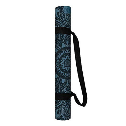 YOGA DESIGN LAB | The Infinity Mat | Luxurious Non-Slip Design Provides Unparalleled Grip to Support and Align You Beautifully | Eco-Friendly | w/Carrying Strap! - color: Mandala Teal, size: 3mm