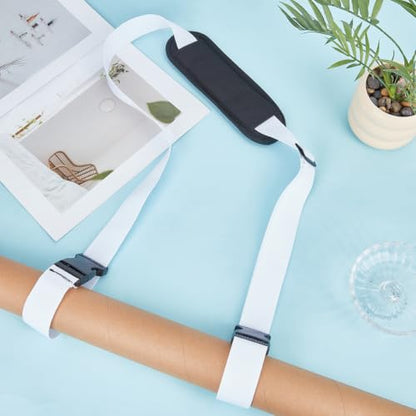 GORGECRAFT Carrying Beach Chair Straps Adjustable Shoulder Carrying Straps White Beach Chair Backpack Anti-Slip Replacement Universal for Foldable Bikes Scooter Camping Picnics Outdoor 106-176cm - color: White2