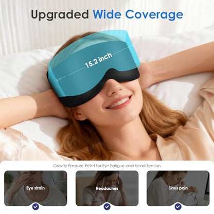 Weighted Eye Mask for Sleeping, Silk Sleep Mask for Side Sleeper(Black) - color: Silk-black