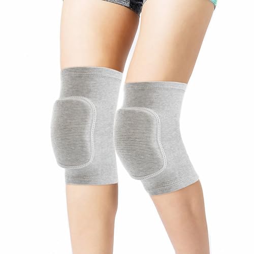 Volleyball Knee Pads for Girls Women Men Youth Kids Knees Protective - color: Gray, size: Small