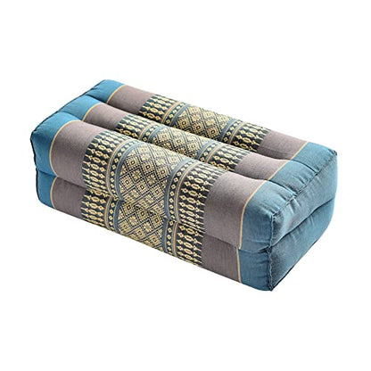 Zafuko Yoga & Meditation Cushion - Organic Water-Resistant Kapok Filling, Meditation Cushion, Soft Yoga Prop - color: Teal/Turquoise