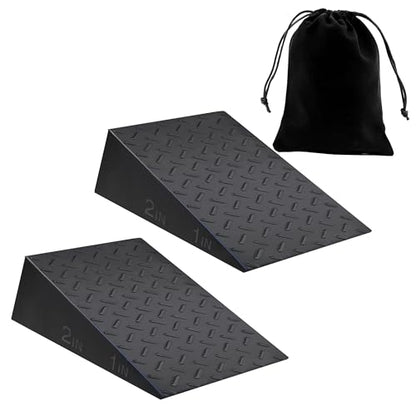 Squat Wedge for Deep Squats Non-Slip: Blocks for Mobility & Leg Training | Heavy-Duty Wedges for Heel Elevated Goblet Squats Barbell Workout & Mobility Training with Guide & Carry Bag for Home Gym