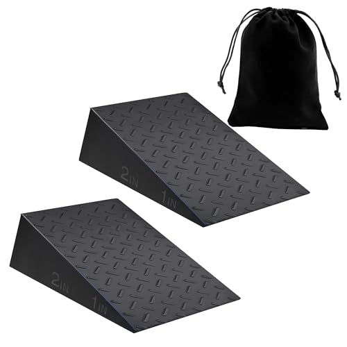 Squat Wedge for Deep Squats Non-Slip: Blocks for Mobility & Leg Training | Heavy-Duty Wedges for Heel Elevated Goblet Squats Barbell Workout & Mobility Training with Guide & Carry Bag for Home Gym