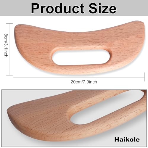 enttgo Body Gua Sha Tool 목재 림프 배수 도구, 셀룰라이트 방지 및 근육 피로 완화를 위한 Guasha 마사지 도구, 목 등 얼굴 다리 얼굴용 목재 테라피 마사지 도구 (A-우드1)