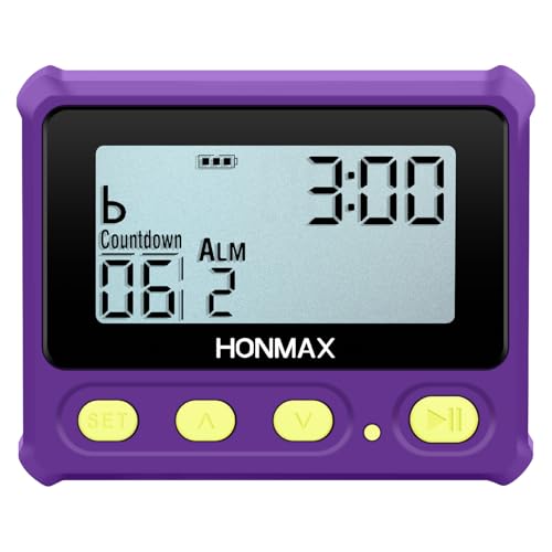 8200 Interval Timer, Stopwatch with Backlight, USB-C Rechargeable Clock (Purple) - color: Purple