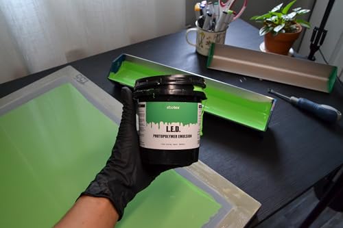 Ecotex® LED Green Pre-Sensitized Photo Emulsion - Silk Screen Emulsion, Qt | Premixed And Pre-Sensitized Photo Emulsion - No Diazo Needed, Ultra Durable, 12 Month Shelf Life, Made In The USA - Quart - size: Quart - 32 oz.