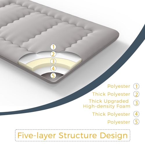 MAXYOYO 6" Extra Thick Japanese Floor Mattress Twin Folding Futon Mattress - color: Dark Grey, size: Twin
