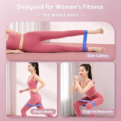Resistance Bands Set 5-Pack, Exercise Workout Bands for Women & Men with 5 Resistance Levels, Elastic Fitness Bands for Home Gym, Yoga, Pilates, Stretching, Strength Training & Physical Therapy