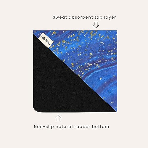 Travel Yoga Mat 1.5mm | Foldable, Lightweight for Backpacking, Retreat, Outdoors, Gym, Pilates | Exercise Mat | Machine Washable