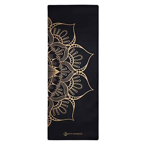 Shakti Warrior Sahasrara Yoga Mat, Artist-designed premium eco-friendly PU yoga mat with a non-slip, non-toxic surface for hot yoga, Pilates and workouts. - size: 72x28"x5mm