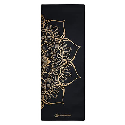 Shakti Warrior Sahasrara Yoga Mat, Artist-designed premium eco-friendly PU yoga mat with a non-slip, non-toxic surface for hot yoga, Pilates and workouts. - size: 72x28"x5mm