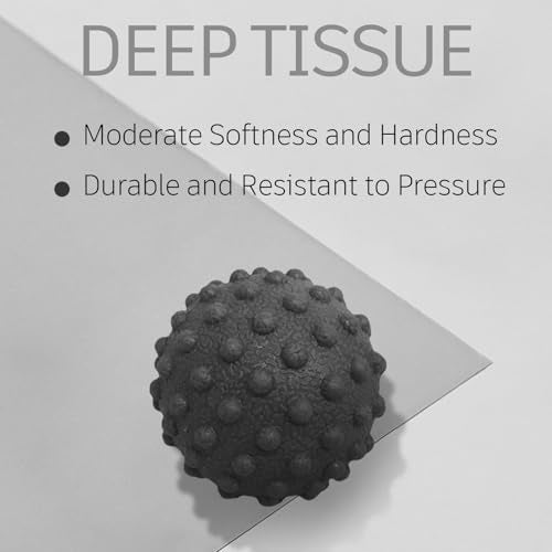 NGT new guide steps Fascia Massage Ball, Suitable for Relaxing Muscles, Restoring Fascia, and Improving Body Condition for All Parts of the Body. (Black) - color: Black