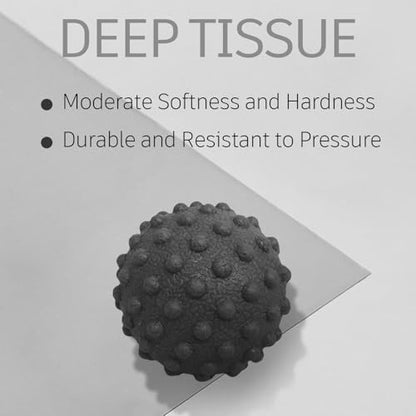 NGT new guide steps Fascia Massage Ball, Suitable for Relaxing Muscles, Restoring Fascia, and Improving Body Condition for All Parts of the Body. (Black) - color: Black