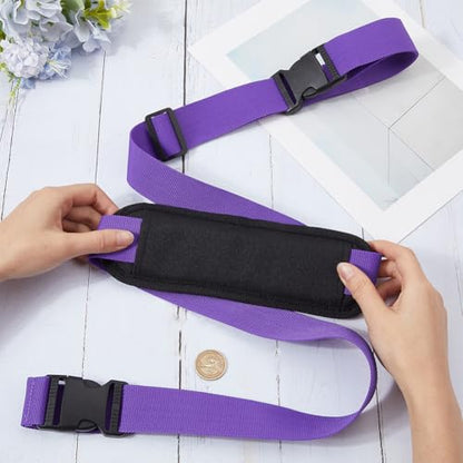 GORGECRAFT Scooter Straps Adjustable Carrying Strap with Non-Slip Shoulder Pad Blue Violet Beach Chair Replacement Universal Carry Strap Yoga Mat Sling Holder for Camping and Outdoor Backpack - color: Blue Violet