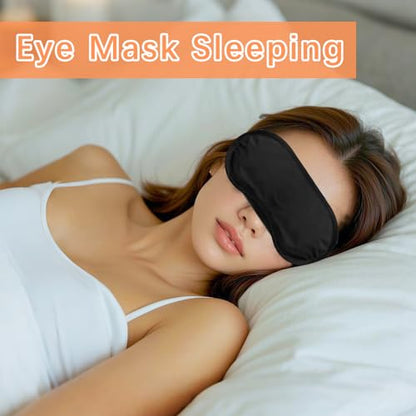 40 Pcs Eye Mask Sleep Masks Bulk Blindfolds for Team Building Party Games with Nose Pad and Adjustable Strap for Women Men 4 Layers Black Blindfold Sleeping Mask - color: Black, 40 Pcs