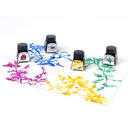 Winsor & Newton Drawing Ink, 14ml Bottle, Black Indian | Fast-drying, transparent & water-resistant; Outstanding Color Brilliance; Perfect for brush, dip pen, airbrush applications. - color: Black Indian, style: 14ml Bottle