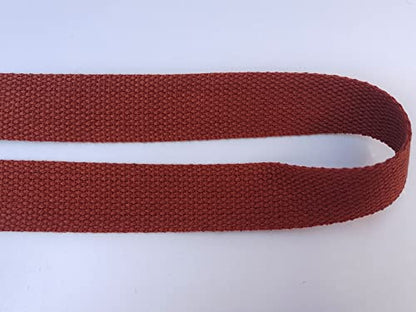 1 Inch Cotton Webbing 10 Yards Cotton Strap for Tote Canvas Bags Crafts Sewing (2040 Brown) - color: 2040 Brown