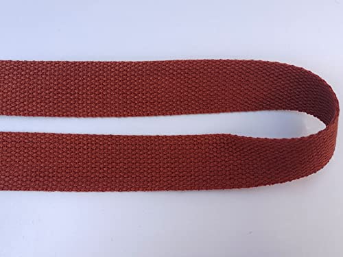 1 Inch Cotton Webbing 10 Yards Cotton Strap for Tote Canvas Bags Crafts Sewing (2040 Brown) - color: 2040 Brown