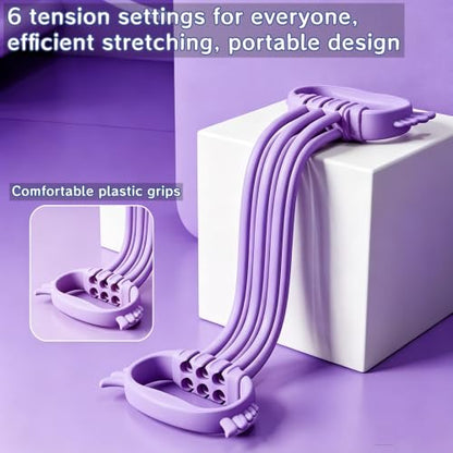 Figure 8 Resistance Band for Women 15-90LBS, Adjustable Resistance Bands with Handles - color: Purple