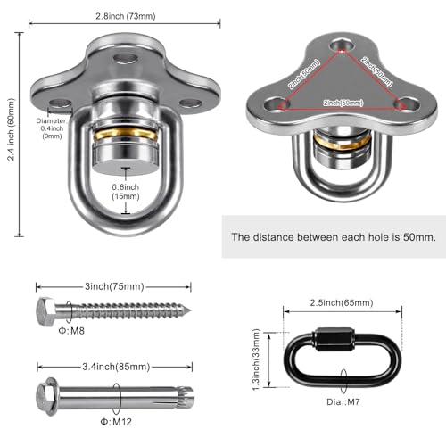 SELEWARE 1 Pack Tire Swing Swivel Hanger with Bearing Heavy Duty Swivel - color: Bearing Swing Hanger, 1 Pack