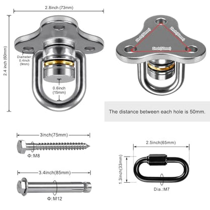 SELEWARE 1 Pack Tire Swing Swivel Hanger with Bearing Heavy Duty Swivel - color: Bearing Swing Hanger, 1 Pack