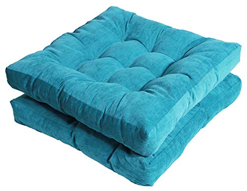 Tiita 22 Inch Square Floor Cushions, Floor Pillow for Sitting, Blue - color: (Square)|blue