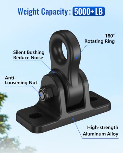 Heavy Duty Swing Hangers, Indoor-Outdoor Hooks, 2-Pack - color: 2 Pack Black