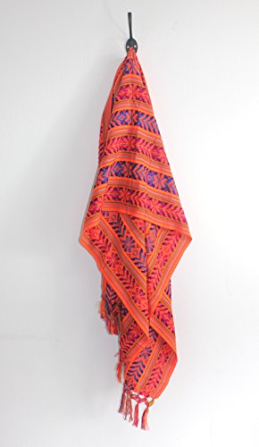 Del Mex Mexican Rebozo Shawl Blanket Doula - color: Orange, size: X-large (9 ft x 5 ft)