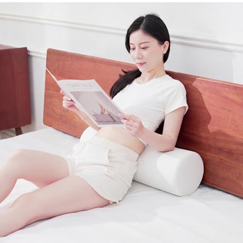 2 Pack Round Massage Table Bolster Pillow Pad, Bolster Pillow, Round Pillows, Suitable for Earthlite Massage Table (White, 5.9''x19.6'') - color: White, size: 5.9''x19.6''