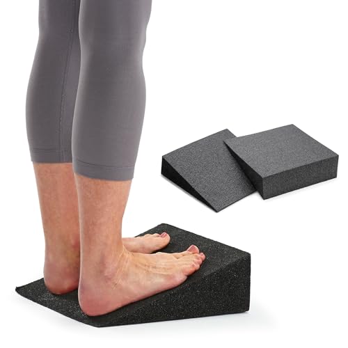 OPTP Slant (Pair) – Foam Wedge Set, Lightweight, 18 Degree Incline, Black