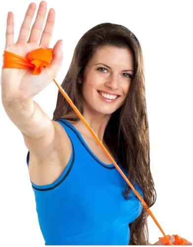 5-9FT Product of Malaysia Set of 3 Orange Sanctband Level 2 Light Resistance Exercise Bands Physical Therapy Strength Training Yoga Pilates Stretching Elastic Band Different Strengths Workout - size: 6Ft