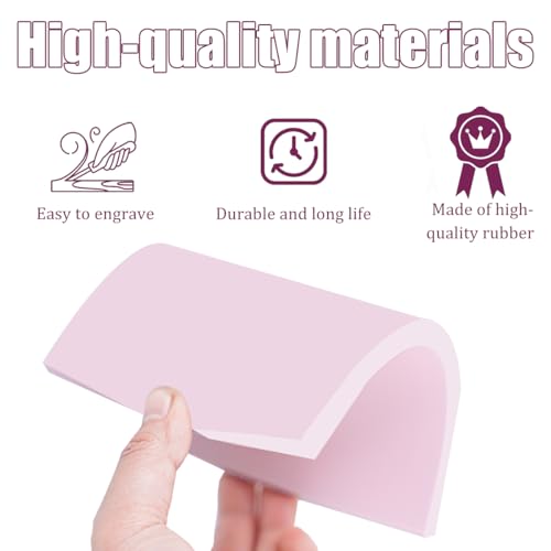 5 Pack Rectangular Rubber Stamp Carving 4x6 Linoleum Blocks for Printmaking Linocut Stamp Making Rubber Carving Block for Printmaking Stamp Maker Supplies - color: 4x6