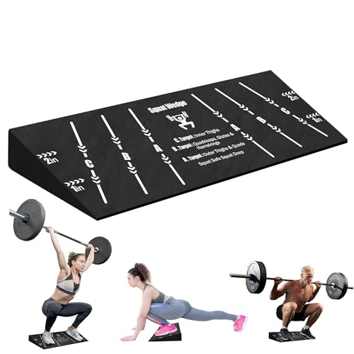 Squat Wedge Block One Piece: Heel Elevated Slant Board for Squats Weightliting Home Gym Squat Wedge - size: 1Pc: Large