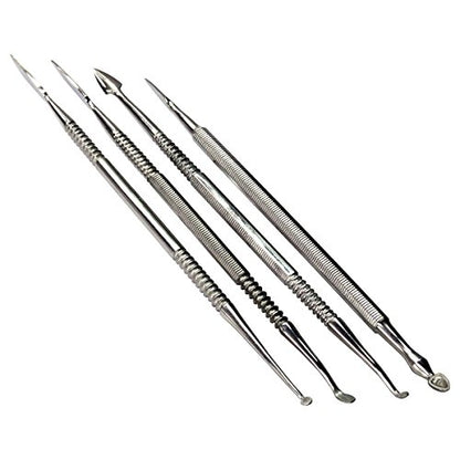 HTS 156C1 4 Pc Stainless Steel Spearhead Carver Wax & Clay Sculpting Tool Set - size: 156C1 4 Pc Spearhead Carver Set