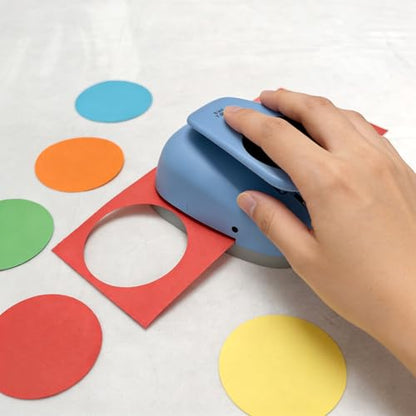 Circle Punch, 5 Sizes Creative Circle Hole Punch Cutters for Paper Crafts, Cardstock, Gift Wrapping,Blue Paper Punch, Scrapbook Tools Cards,Arts Fun Projects,Christmas and Birthday Gifts,etc. - size: 5 Sizes (3/4, 1, 2, 2.5, 3 Inch)