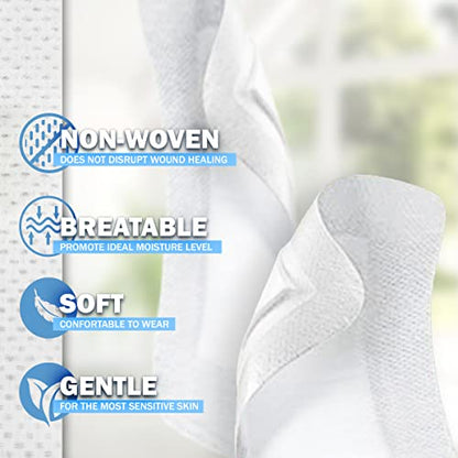 EVERLIT Island Dressing Bordered Gauze | Large Wound Care Bandage with Adhesive Border| Sterile, Soft & Highly Absorbent Medical Grade Dressing Pad (4x10 Inch (Pack of 25)) - size: 4x10 Inch (Pack of 25)