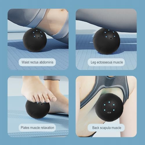 Vibrating Massage Ball with 5-Speed Mode for Muscle Recovery, Myofascial Release - Deep Tissue Massage Ball for Trigger Point Massage - Mobility Ball Back & Hip Flexor Release Tool