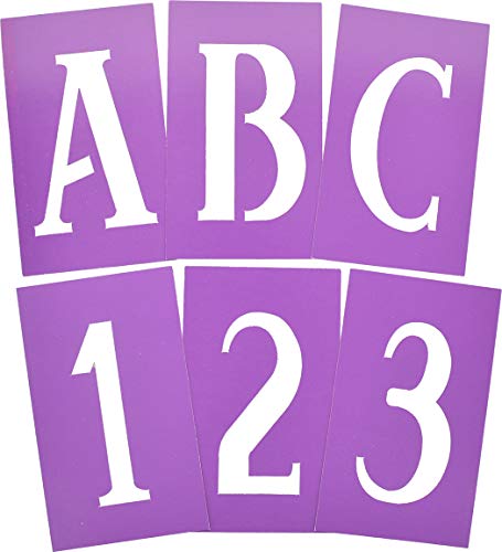 Hillman 840247 Decorative Stencils Serif 4-Inch - size: 4 inch, style: Serif