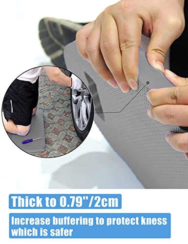 YWSHF 2 PCS Garden Kneeling Pad,Knee Mat Waterproof Foam Knee Pads for Gardening,Cleaning,Baby Bath,Yoga,Praying and Exercise 15.745'' x 7.09'' x 0.79'' Grey - color: Gray