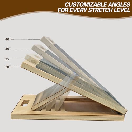 Slant Board for Calf-Stretching - Adjustable Wooden Incline Wedge Stretcher for Squats, Foot & Ankle Mobility, Portable Fitness Equipment, Balance Block for Heel Stretch,300 LBS Capacity