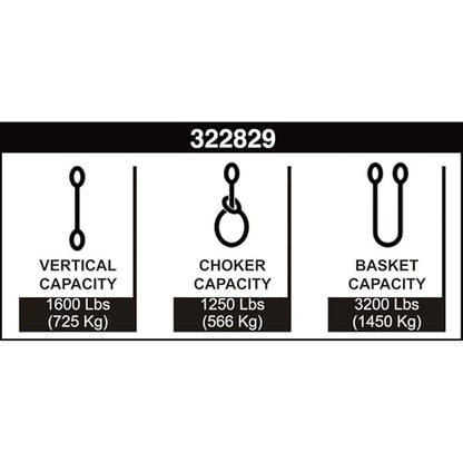 SMARTSTRAPS - 842 SmartStraps Webbing Sling - 1x6 Nylon Webbing Sling 1 Ply 1,600 lbs - size: 6' 1600 lb.