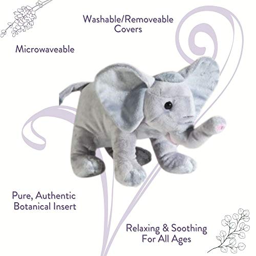 Sonoma Lavender Microwaveable Aromatherapy Animal, Plush Elephant, Lavender Scented with Removable Washable Cover - style: Ellie the Lavender Elephant