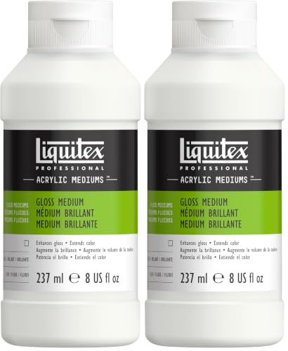Liquitex Professional Fluid Medium, 237ml (8-oz), Gloss (Pack of 2) - color: Gloss Medium, size: 8 Fl Oz (Pack of 2), style: 8-oz