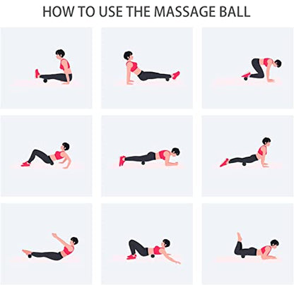 SIMPLECOOL Hard Massage Ball Lacrosse Ball Size Fascia Balls, 2 Pack, Black | For Trigger Point Deep Tissue Myofascial Release Muscle Relax Plantar Fasciitis Relief Physiotherapy Yoga Pilates - color: Black