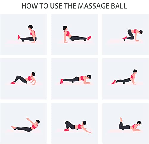 SIMPLECOOL Hard Massage Ball Lacrosse Ball Size Fascia Balls, 2 Pack, Black | For Trigger Point Deep Tissue Myofascial Release Muscle Relax Plantar Fasciitis Relief Physiotherapy Yoga Pilates - color: Black