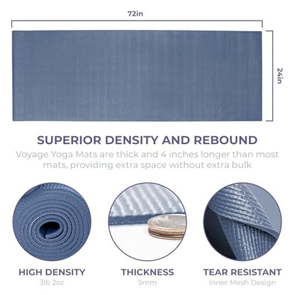Voyage 5mm Studio Yoga Mats, 10 Pack, 72x24in - color: Calm Studio Assorted