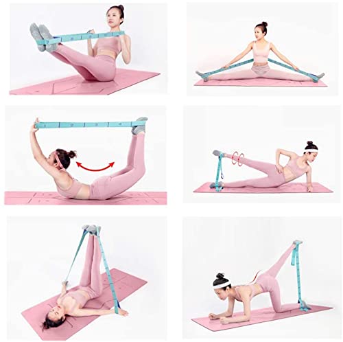 Stretch Straps, Yoga Elastic Stretching Strap with Adjustable 11 Loops | Fitness Leg Stretch Band, Flexibility Trainer Equipment, Resistance Stretch Assist Belt, for Physical Therapy, Pilates Ballet