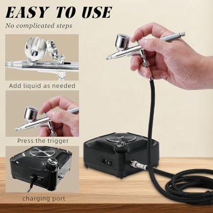 Airbrush kit,air brush kit with air compressor,airbrush for nails | airbrush/air brush,Professionals use air brush for nails with 70in hose,Uniform spraying,widely used
