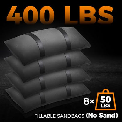 400 LBS Umbrella Base Weights Sandbags, 8 Packs Heavy Duty Sand Bags - size: 8 X 50 LBS